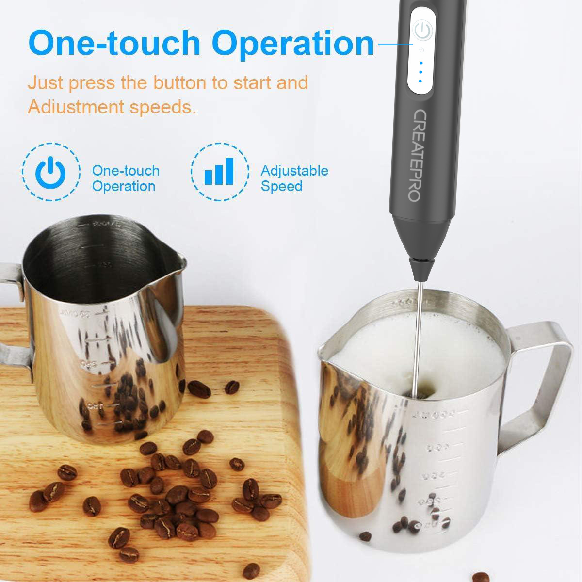 Rechargeable Milk Frother Auto - огляд і ціна Electric Milk Frother Handheld