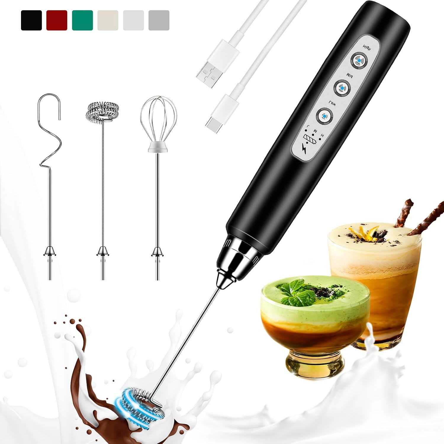 Rechargeable Milk Frother Hand - огляд і ціна Electric Milk Frother Handheld