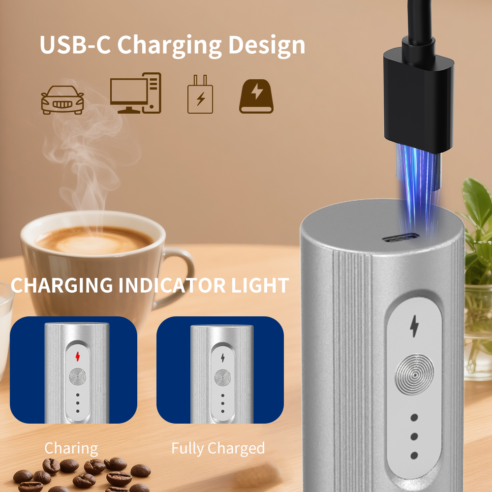 Cliton Electroplated Silver US - огляд і ціна Electric Milk Frother Handheld